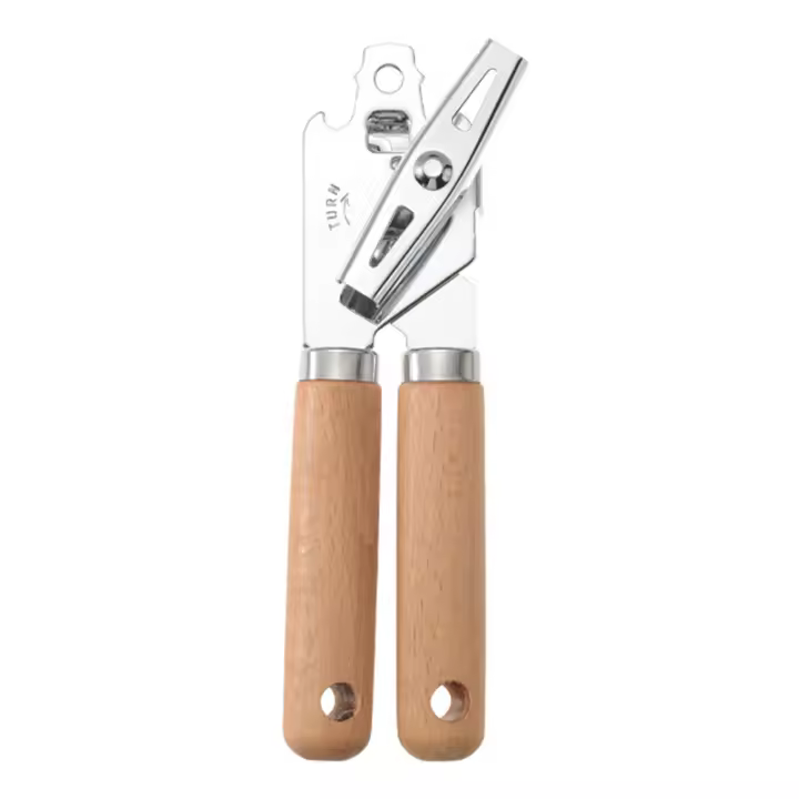 Abrebotellas Ergonómica De Acero Inoxidable Con Mango De Madera Profesional Abrejars Y Botellas Manual Accesorio De Cocina - 1