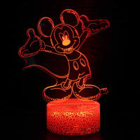 Lámpara Nocturna 3D Mickey Mouse Clubhouse LED Cambio De Color En 16 Tones Decoración Para Dormitorio Juguetes Regalo De Cumpleaños Para Niños - details 9
