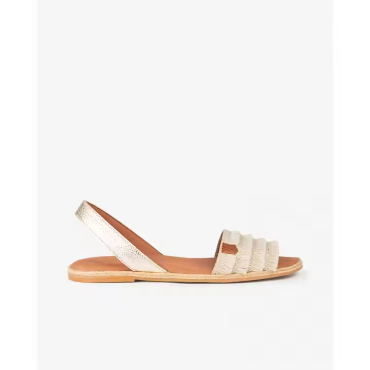 Sandalias planas de Mujer POPA MENDOZA BEIG SANDALIA PISO YUTE FLECOS BEIG 35937 25V - 1