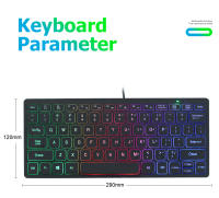 Teclado M70 Slim Con Cable APAYADO Mini Teclado De Colores Brillantes Con Keycaps Transparentes Y Sonido De Click Bass RGB Para Desktop Laptop Tablet - details 5