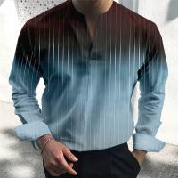 Camisa De Hombre Con Cuello V Estilo Casual Manga Larga Tops Suéter Pullover Streetwear Primavera Verano Sólido Moda Nueva - details 6
