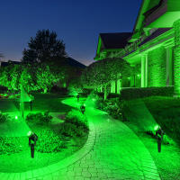 Lámpara Solar LED Verde Super Brillante Para Exterior Impermeable IP65 Luz De Jardín Solar Con Sensor De Movimiento Control Remoto Incluido - details 4