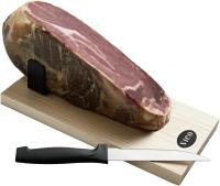 NICO JAMONES - Pack de Jamón Serrano deshuesado. MINI JAMÓN SERRANO con kit de mini jamonero y cuchillo. Aprox. 1 kg. Curación de más de 12 meses. Auténtico serrano. - details 1