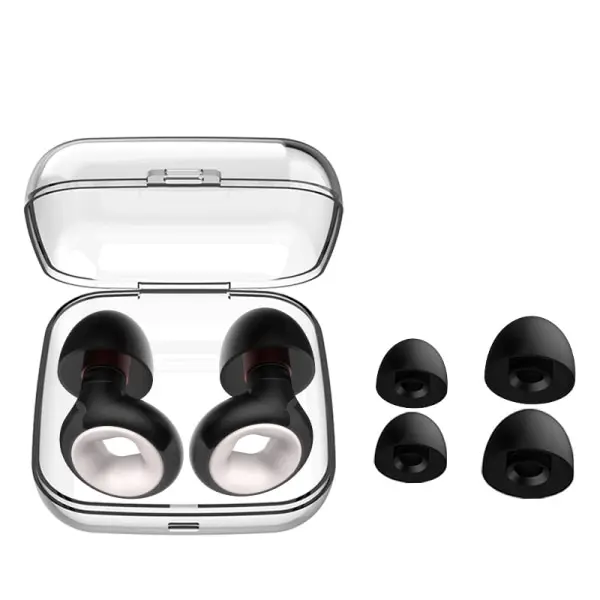 Tapones para los oídos con cancelación de ruido negro + rojo - 1