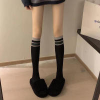 Pareja De Calcetines Clásicos De Pierna Larga Estilo Academia Para Mujer Color Sólido Moda Casual Simplicidad Telas De Algodón - details 1