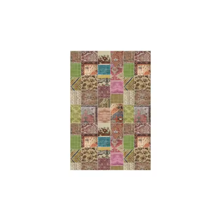 Vilber, Alfombra Vinilo, Étnico, Rombos, Pasillo, Cocina, Salón, Hogar. Multicolor. Diferentes tamaños.  SHARIF.2804 01. - 1