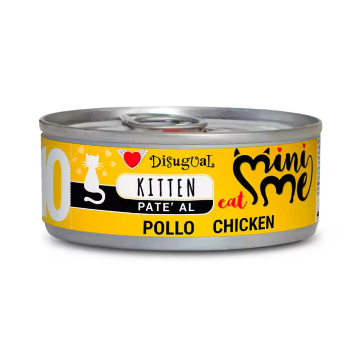 Disugual Mini-Me Kitten 10 Latas para Gatitos con Pollo - 12 unidades x 85gr - 1