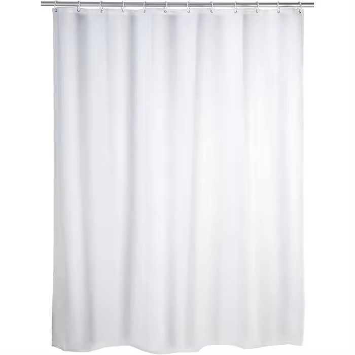 Cortina de Ducha de Tela, Cortina de Baño de poliéster impermeable y antimoho, Cortina de Ducha Blanca lavable 180x180 cm - 1