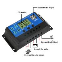Controlador De Panel Solar 30A/60A 12V/24V Cargador De Energía Fotovoltaica Sistema De Suministro De Energía Doméstica Con USB - details 4
