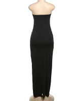 Vestido Maxi Sin Mangas Para Mujer Kliou Elegante Clásico Para Banquete Vestido Conciso Ajustado Corporal Vestido De Noche De Verano De Polyester Y Spandex - details 3