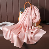 Pañuelo De Seda Lujoso Para Mujer En Color Sólido Moda Comodidad Y Versatilidad Shawl Muffler Neckerchief Bandanna Para Exterior - details 15