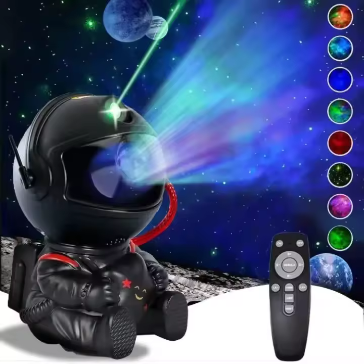 Proyector De Luz Nocturna Astronáutico Con Cielo Estrellado Proyección De Estrellas Y Nébula Para Decoración De Habitación Luz Ambiente Espacial Con Ondas De Agua - 1