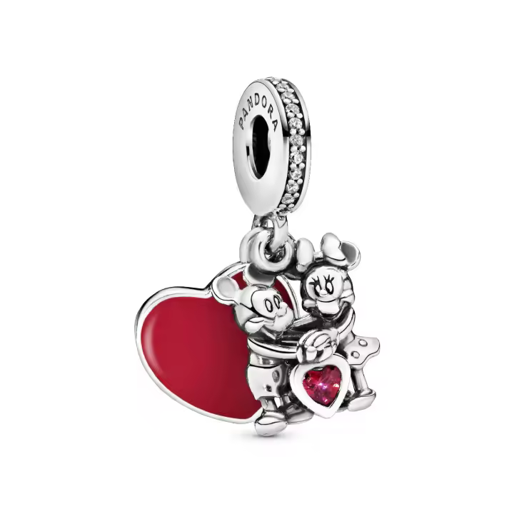 Charm Pandora colgante de Mickey  y Minnie Amor 797769CZR - 1