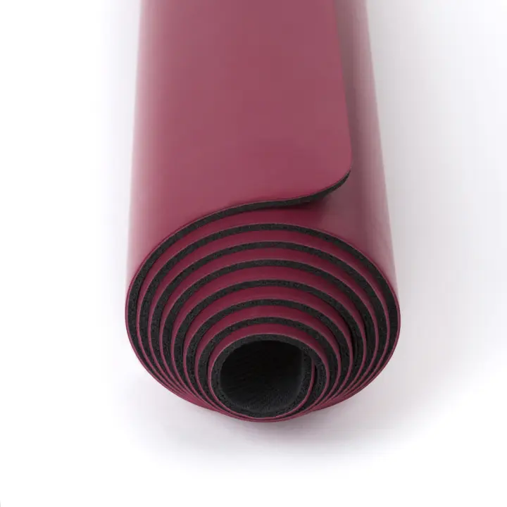 Naturyoga l Esterilla de Yoga Premium Antideslizante BrownIndia l  Super Agarre l Color Rojo - 1