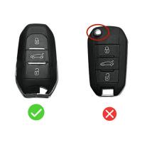 Banner - Funda silicona mando llave coche 3 botones compatible con Peugeot Rosa