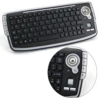 Teclado Mini Portátil 2.4G Wireless Con Ratón Trackball Y Rueda De Desplazamiento Para Laptop TV Box PC USB Membranoso Inglés - details 3