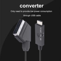 Cable Adaptador Convertidor De Vídeo Y Audio SCART a HDMI 1080P Para HDTV Sky Box STB Entrada SCART Salida HDMI Plug Play - details 5