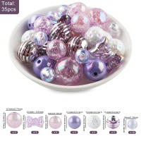 35Pcs/Bag De Cuentas De Acrílico Para La Creación De Joyas DIY Cuentas Sueltas Para Llaveros Pulseras Y Collares Hechas a Mano Accesorios De Manualidades - details 6