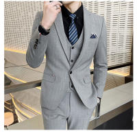 Traje De Boda Invernal Con Rayas Tres Piezas Vestido Y Pantalones Moda Negocios Atractivo Traje Casual Para Celebraciones - details 7