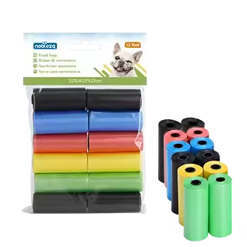 Nobleza Bolsas Caca Perro, 180 Unidades Bolsas Excrementos Perros, Extra Grueso, Fuerte y a Prueba. 12 Rollos por Pack, 15PCS/ROLL - 1