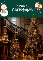 Lámpara De Navidad LED Con Papá Noela Subiendo Por Escalera Adorno De Exterior Para El Hogar Luz De Año Nuevo Decoración Fairy - details 6
