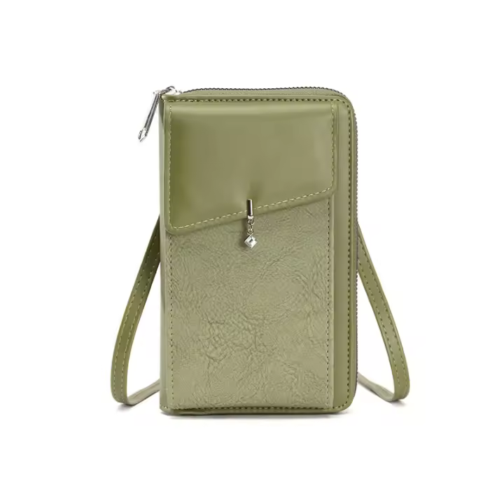 Bolso De Móvil Colgando Para Mujer 2024 Estilo Versátil De Alta Gama Con Cierres De Cremallera Bolso Cruzado De Moda - 1