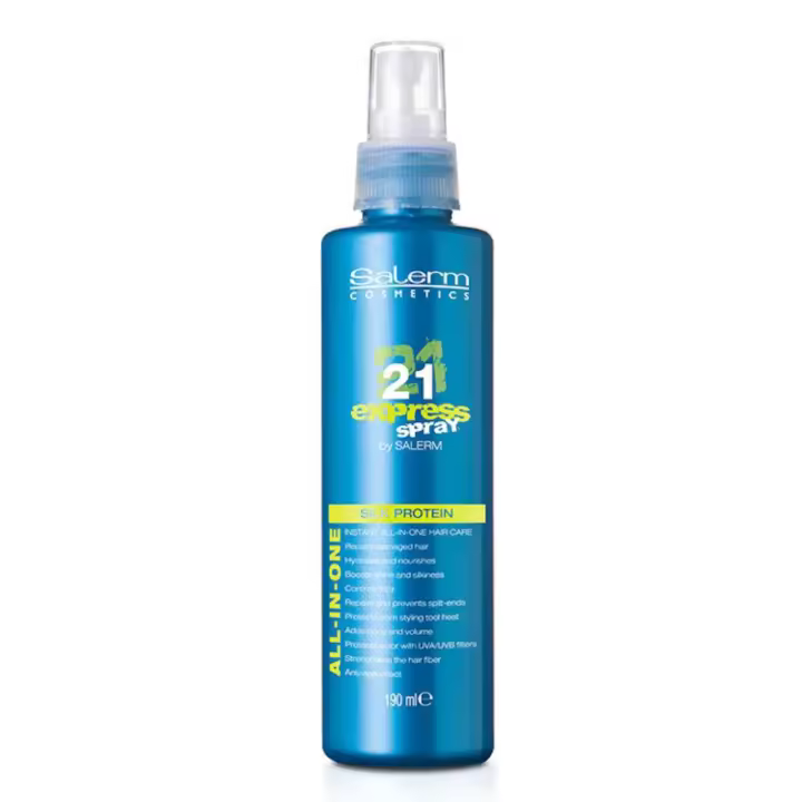 Salerm 21 Express Spray Reparador de Cabello Dañado - Restaura y Protege los Cabellos Frágiles y Secos - 1