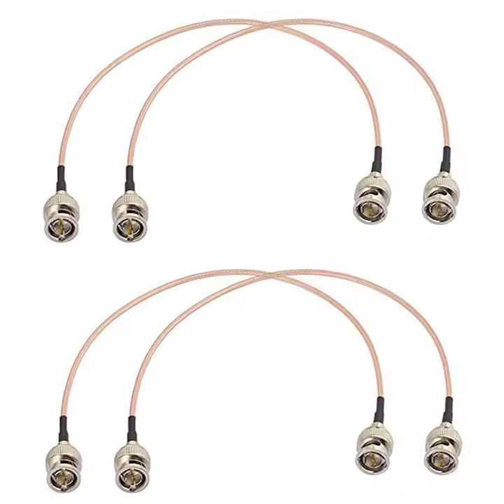 4Pcs 3G HD SDI Cable BNC Cable 30cm 75 Ohm for Cameras BMCC Video Equipment Supports HD-SDI 3G-SDI - 1