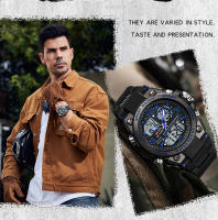 Reloj De Pulsera Deportivo Para Hombre OFNS 5ATM Impermeable G-Style Militar Sport Cuero Mecánico Pantalla LED Digital Multifuncional - details 12