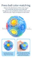 Bola De Puzzle Arcoíris Mágica Juguete Antiestrés Para Niños Y Adultos Juego De Colores Para Alivio Del Estrés Regalos Divertidos - details 5