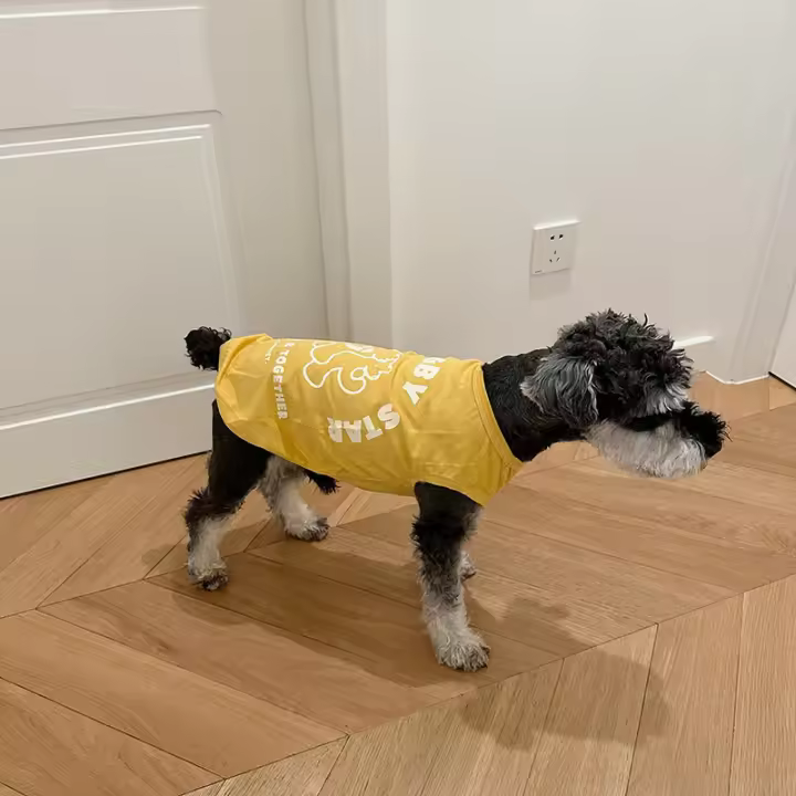 Nueva Camiseta Para Mascotas De Algodón Transpirable Para Schnauzer Teddy Bichon Pomeranian Shiba Inu Primavera Verano Ropa De Mano Sin Mangas Para Perros - 1