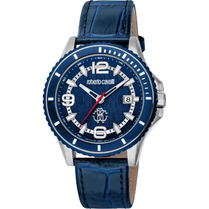 Reloj de pulsera Roberto Cavalli by Franck Muller - RV1G217L0021 correa color: Azul noche Dial Azul noche Hombre - 1