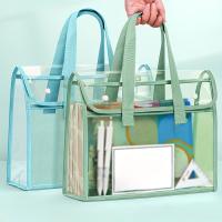 Carpeta Portátil Grande De Transparencia Total Y Impermeable Para Archivos Adhesivos Suministros De Oficina - details 0