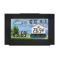 Multifunctional Wireless Weather Station Forecaster Indoor Outdoor Thermometer Hygrometer with Sensor Color Screen Alarm Clock - details 36