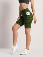 Shorts De Cintura Alta 2XXL Para Mujer En 16 Colores Estilo Fitness Con Bolsillos Y Compresión Ropa Deportiva Casual De Verano Nylon - details 43