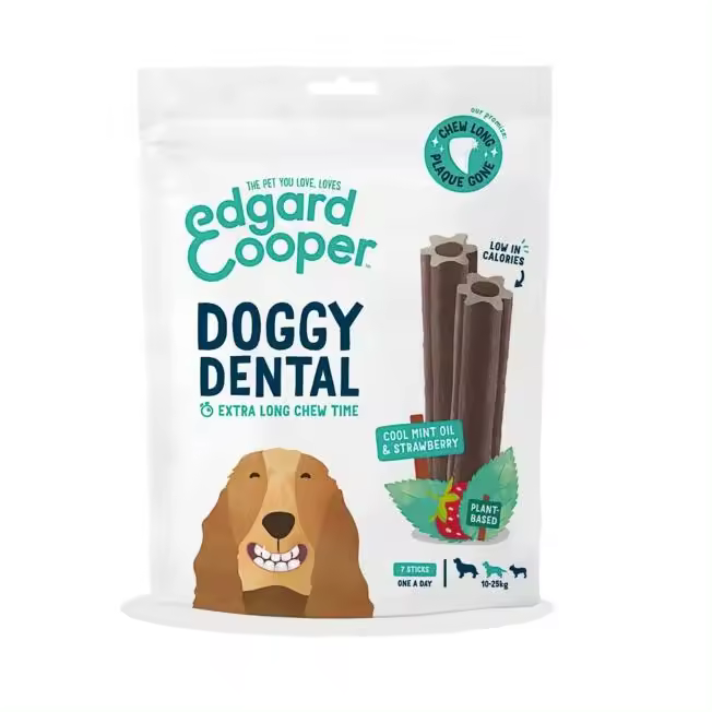Edgard & Cooper Doggy Dental Menta y Fresa MEDIUM 8X175gr - 1