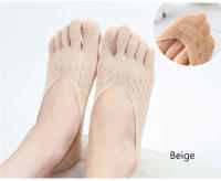 Calcetines De Cinco Dedos Para Mujer En Verano Sección Delgada De Terciopelo Sin Enganches Calcetines De Barco Cruzados Invisibles Para Mujer - details 17