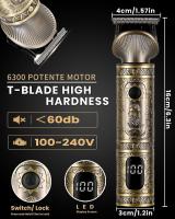 Cortapelos Hombre - Maquina de Cortar Pelo Hombre con 9 Peines Guía, Maquina de Afeitar Hombre, Depiladora Corporal Hombre, Cortapelos Nariz, 6 en 1, Carga USB, Pantalla LED - details 4