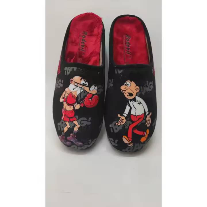 ZAPATILLAS CASA HOMBRE  Pantuflas de Mortadelo y Filemón: ¡A la de tres, un, dos, TRAMA! ¡Entra en el ring de la comodidad con estas divertidas pantuflas! Con un diseño único de Mortadelo y Filemón en plena acción, estas pantuflas son perfectas para los f - 1