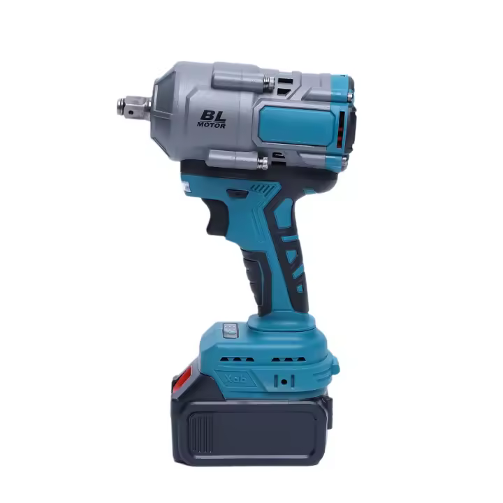 Llave de impacto eléctrica, 1100 Nm, 4100 RPM, para reparación de neumáticos, obras, mantenimiento y carpintería. - 1