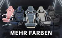 Silla Gaming Ergonómica Silla de Oficina con Reposapiés Silla Racing Silla de Ordenador Regulable en Altura Silla de Ordenador Acolada Soporte Lumbar Azul Beige - details 0