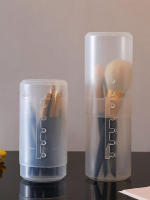 Porta-Pincel De Maquillaje Retráctil Transparente Con Almohadilla Antipolvo Portátil Soporte De PVC Para Almacenamiento De Pinceles De Maquillaje - details 1