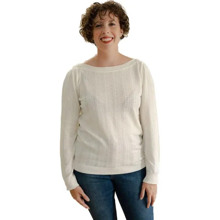 NAF NAF - Jersey doble calado Color Crudo de NAF NAF - 1
