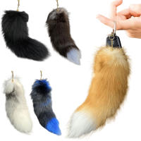 Gran Colgante De Peluche De Zorro Falso Para Llavero Colgante De Cola De Therian Para Bolso Regalo Para Mujeres Y Niñas Estilo Moderno Tamaño Aproximado De 35-40cm - details 8