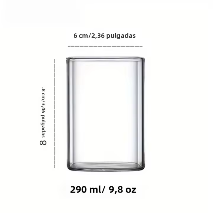 Vaso De Alta Capacidad Para Bebidas Frías Y Café Con Capacidad Para Vino Y Cerveza Transparente Y Creativo De Vidrio Redondo Para Uso Doméstico - 1