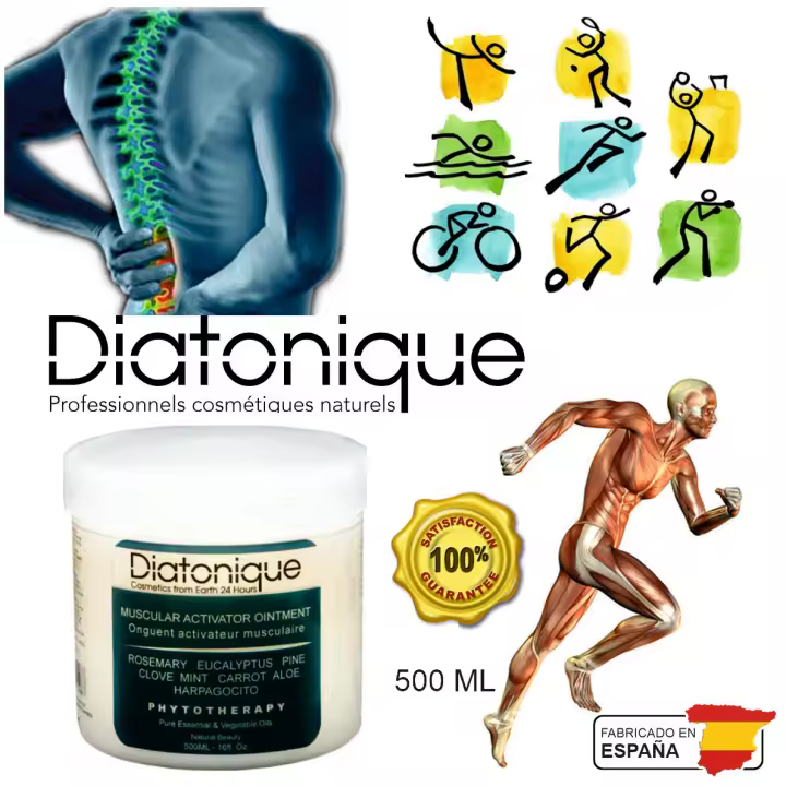 Crema Muscular de calentamiento y entrenamiento 500 ml Diatonique - - 1