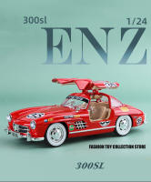 Modelo De Coche Clásico 300SL 1:24 En Aleación Con Sonido Y Luz Regalo Para Niños Decoración De Vehículos Juguete Diecast De 35# - details 0