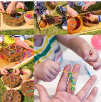 Juego De Manualidades Para Niños Set De Máquina Tejedora De Banda Arco Iris 40 Llaveros Tejidos DIY Juguetes Educativos - details 10
