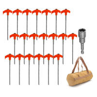 Piquetes De Acero Para Tienda De Campaña 20/25/30cm Ancoras De Tierra De Alta Resistencia Con Rosca Y Agujero Hexagonal Para Colocar En Suelo - details 10