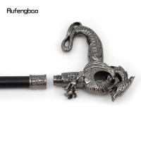Bastón De Moda Dragón Plateado Elegante 93cm Tacón De Goma Manija Recta De Acero Para Hombres Decoración De Callejero - details 8